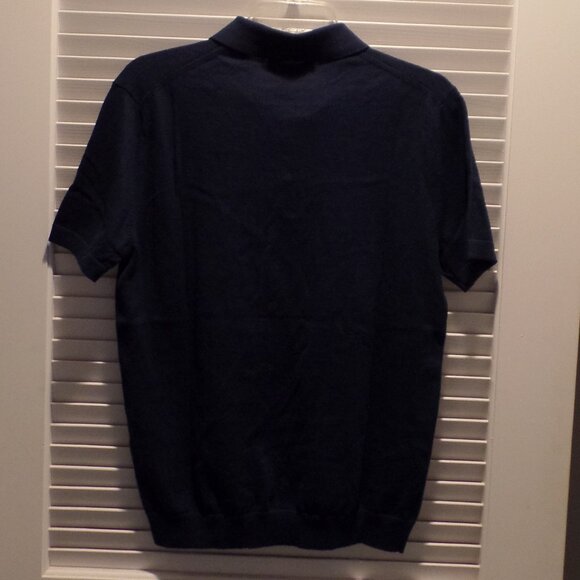 BANANA REPUBLIC Men's Eco Sweater Polo - Small - Navy Blue NWT - Picture 4 of 4